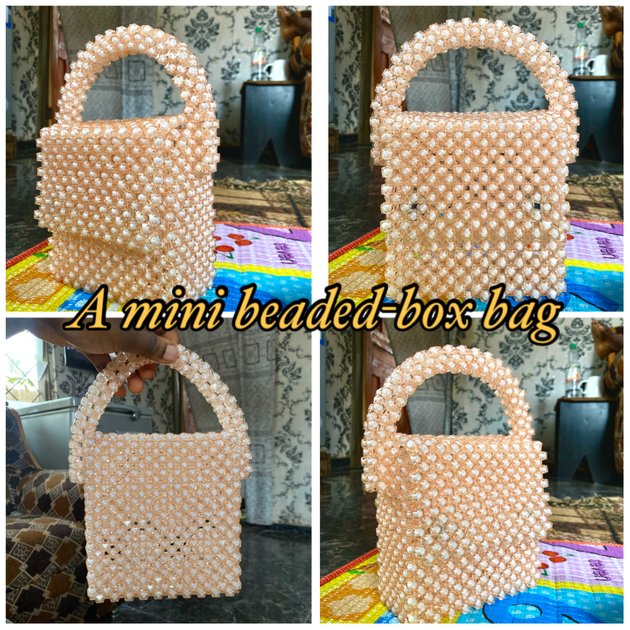 Beaded hot sale box bag