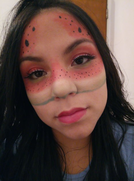 (ESP-ENG) Maquillaje inspirado en una sandia🍉|Make-up inspired by a ...