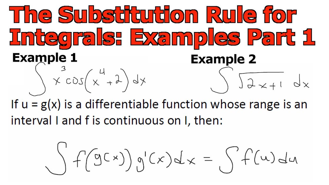 The Substitution Rule For Integrals Examples Part 1 Peakd 4338