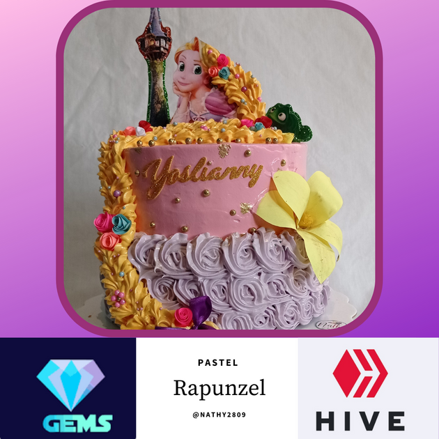 ENG-ESP] Pastel marmoleado relleno de chocolate decorado estilo princesa  Rapunzel./ Marbled chocolate filled cake decorated princess style Rapunzel  cake | PeakD