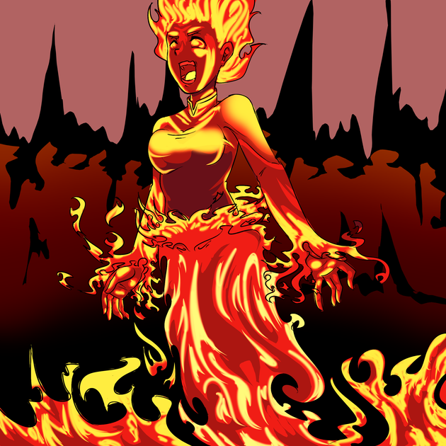 Week 252, My Splinterlands Art Contest Entry, Fire Elemental