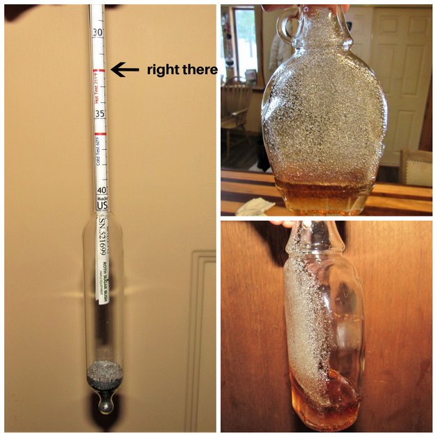 MAPLE SYRUP HYDROMETER why the crystals, you ask? PeakD