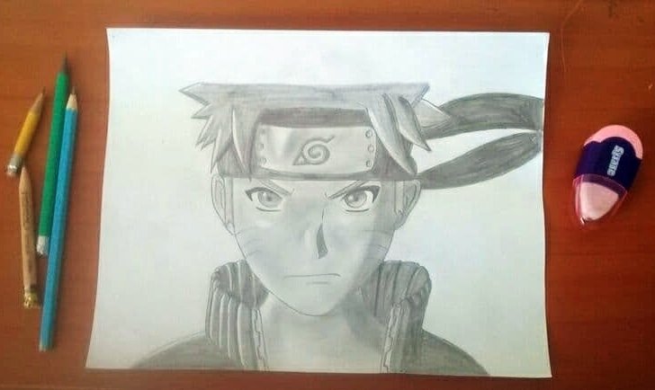 ESP-ENG] Dibujo de Naruto hecho a lápiz. ✏️ — CreativeCoin