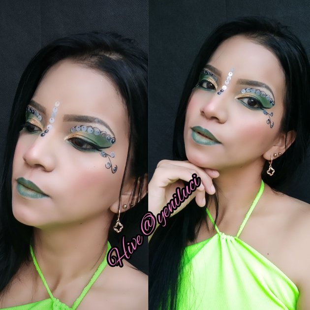 Green fantasy makeup for carnival, Step by step?/Maquillaje fantasía verde  para carnaval, Paso a paso?[Eng-Esp] | PeakD