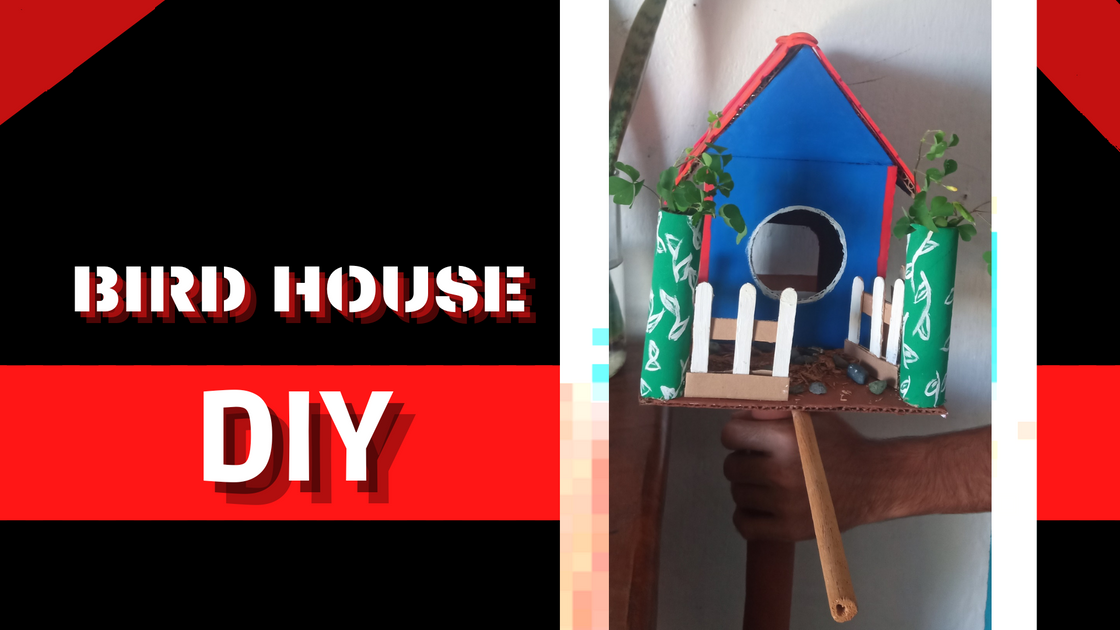 how to make a birdhouse out of cardboard box