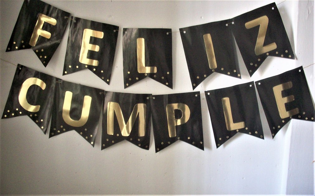 Como hacer banderin de feliz cumpleaños - How to make Happy Birthday  banners 🎉