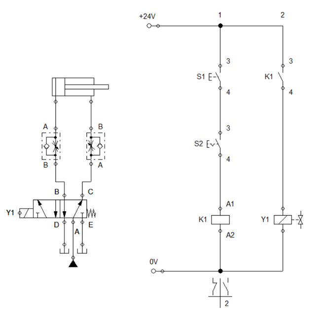 Electro-Hydraulic Basics: Two ways in Implementing AND logic - STEMGeeks