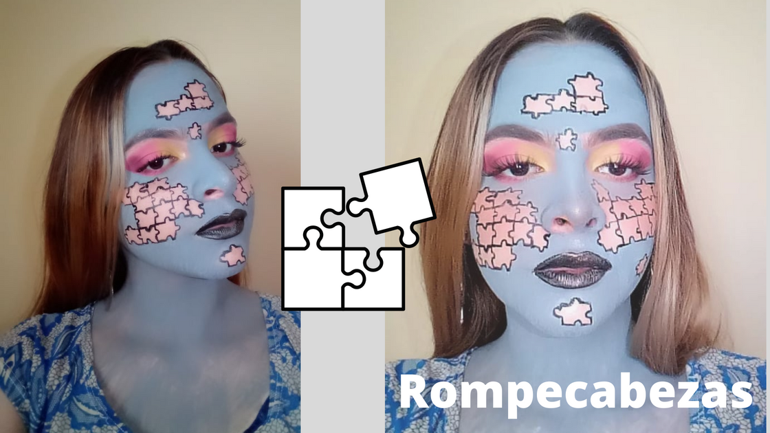 ESP-ENG] Maquillaje artístico inspirado en rompecabezas. || Artistic  make-up inspired by puzzles. | PeakD
