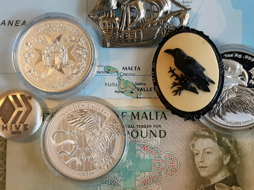 2023 Golden Eagle 1oz Silver 5 Euro Malta Coin