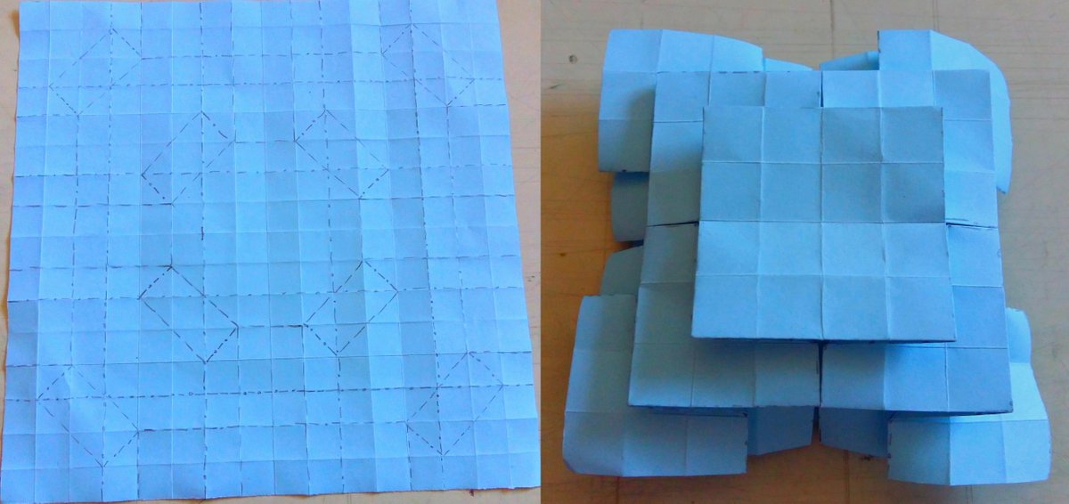 How to make a 8x8 matrix origami base: page 1