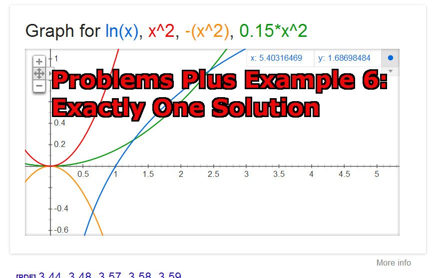 Exactly One Solution Example Problems Plus Example: Exactly One Solution | PeakD