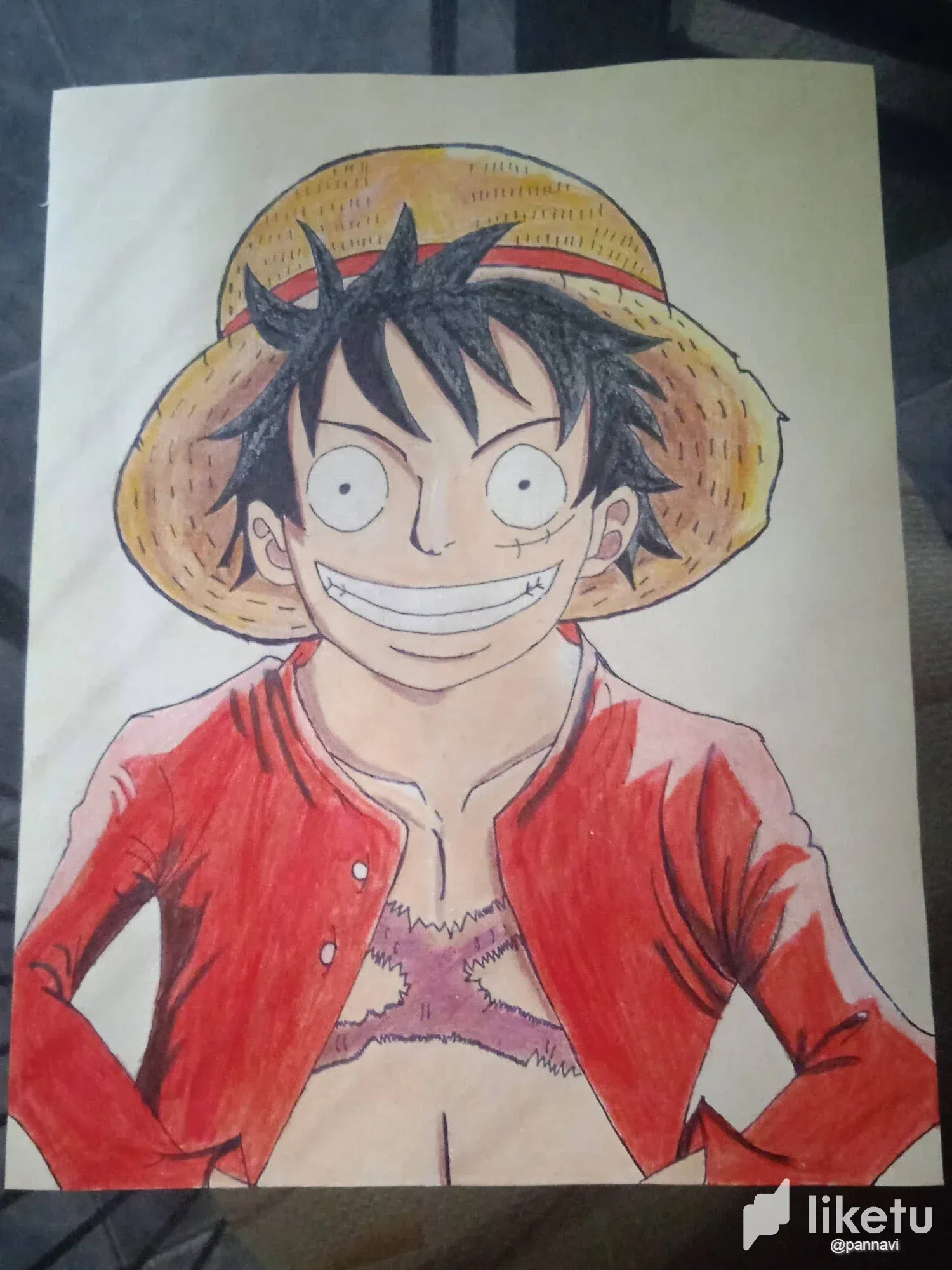 dibujo para dibujar luego pintar de luffy