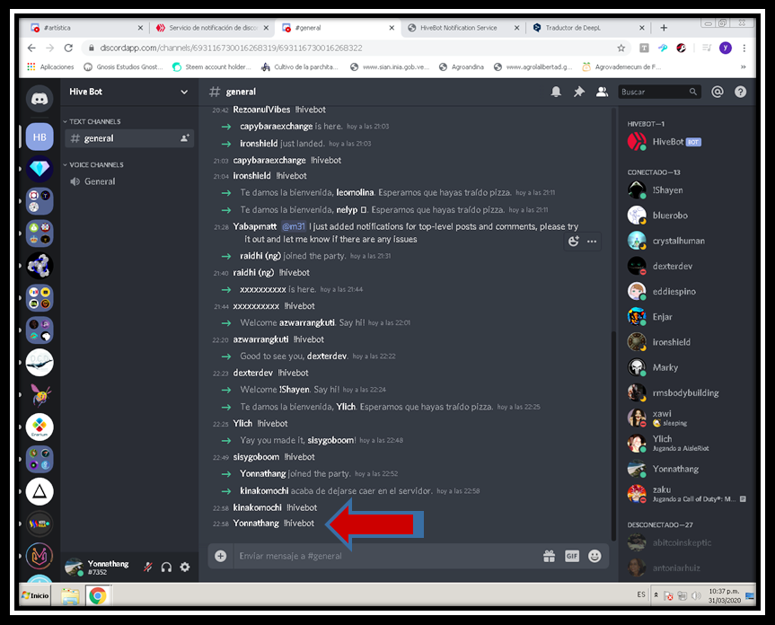 HiveBot Discord Notifications for Hive Engine