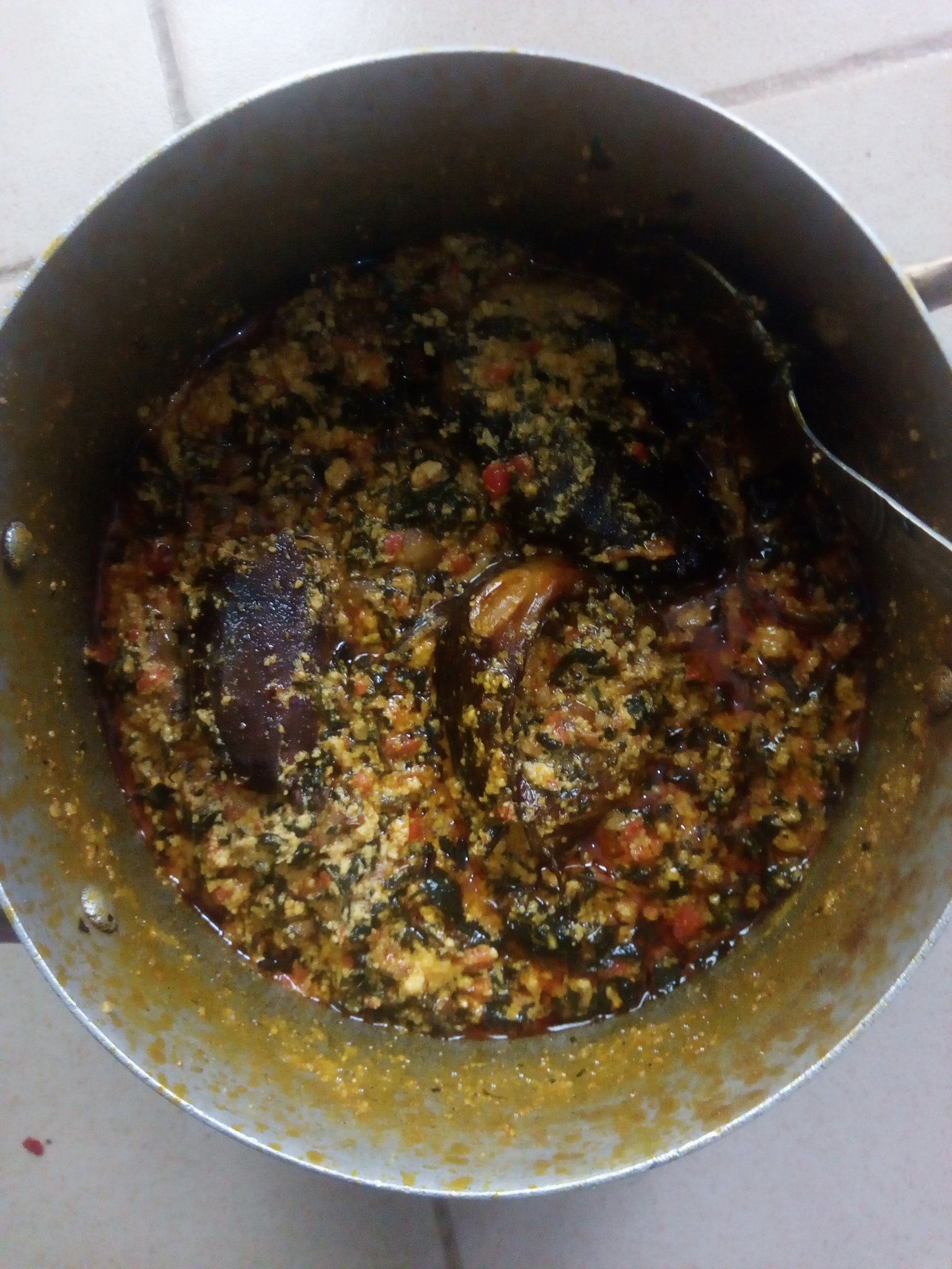 Home made delicacy // how to prepare egusi soup mixed with washed ...