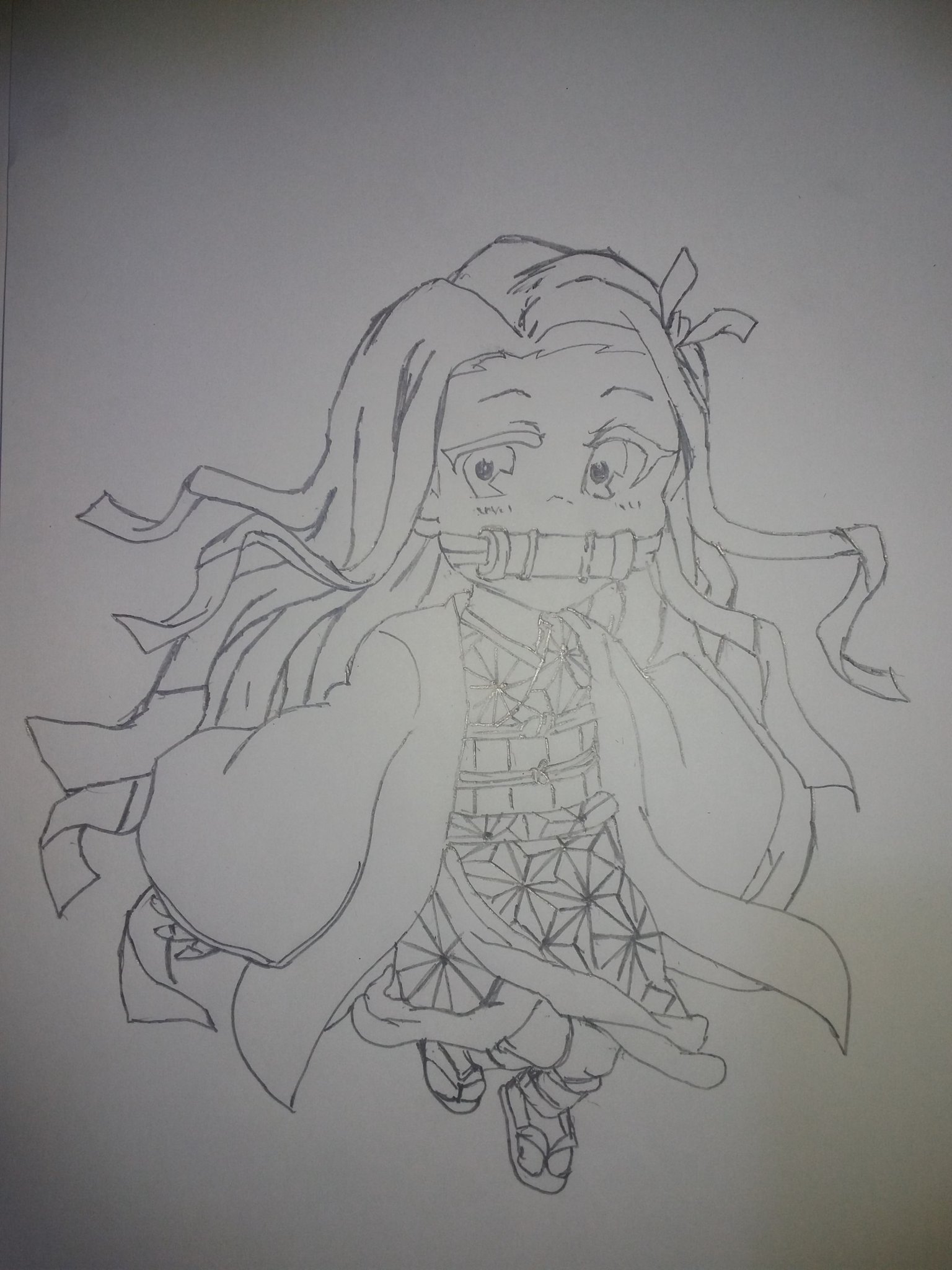 HOW TO DRAW NEZUKO KAMADO - DEMON SLAYER (Kimetsu no Yaiba) 