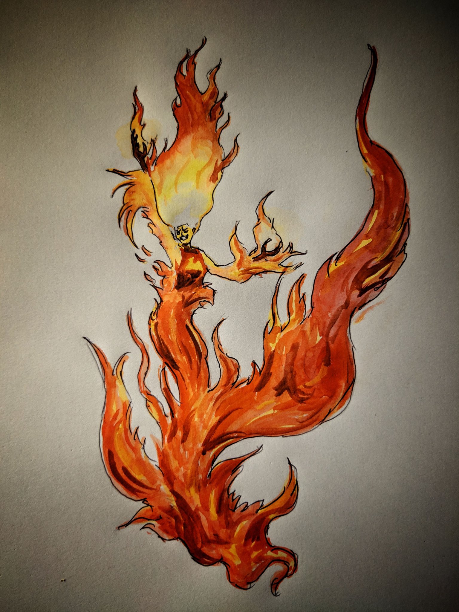 Week 252, My Splinterlands Art Contest Entry, Fire Elemental