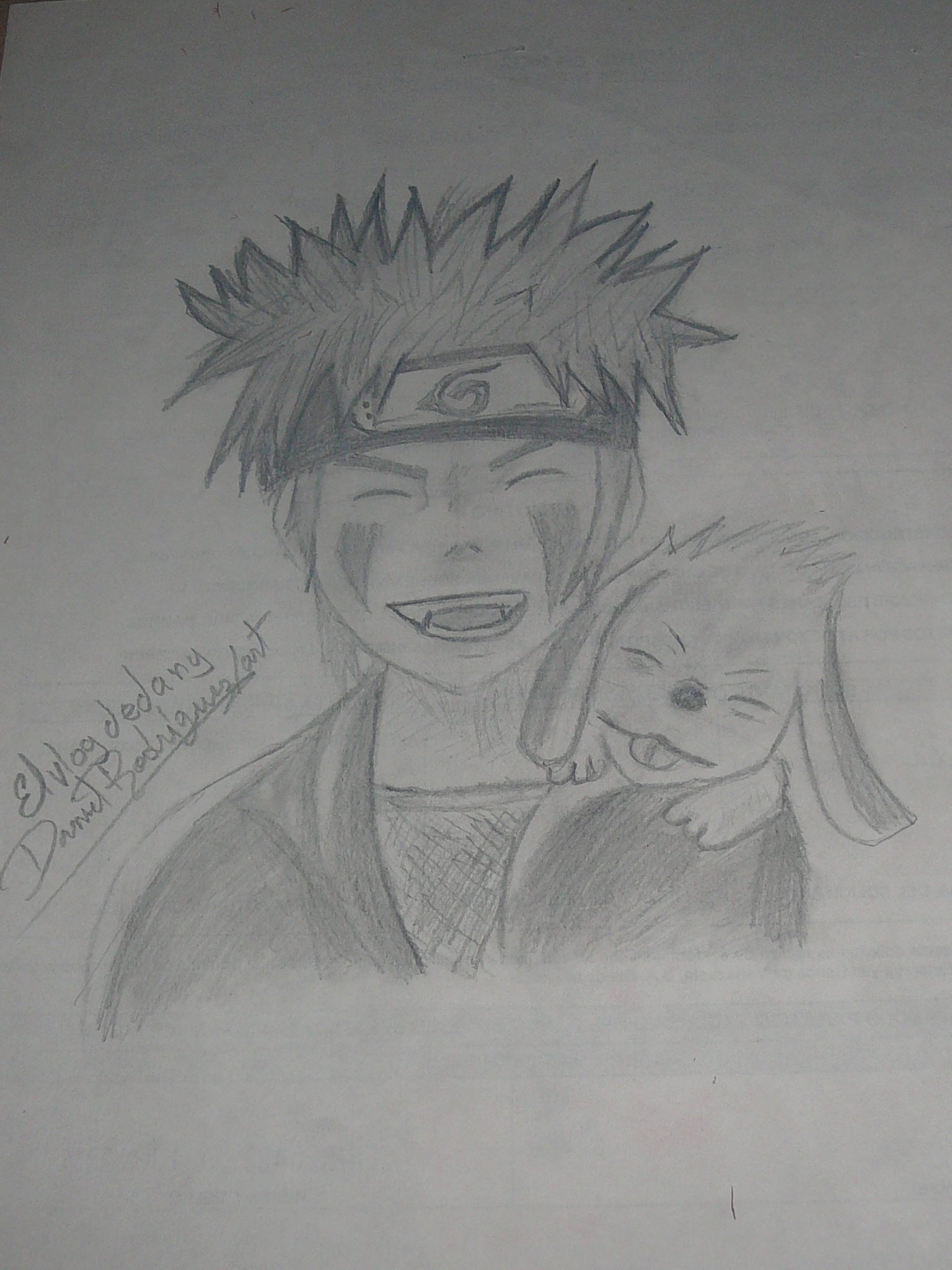 How To Draw Kiba And Akamaru