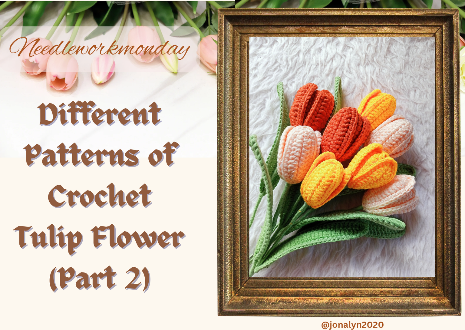 Crochet Tulip Flower Pattern Photo Tutorial 