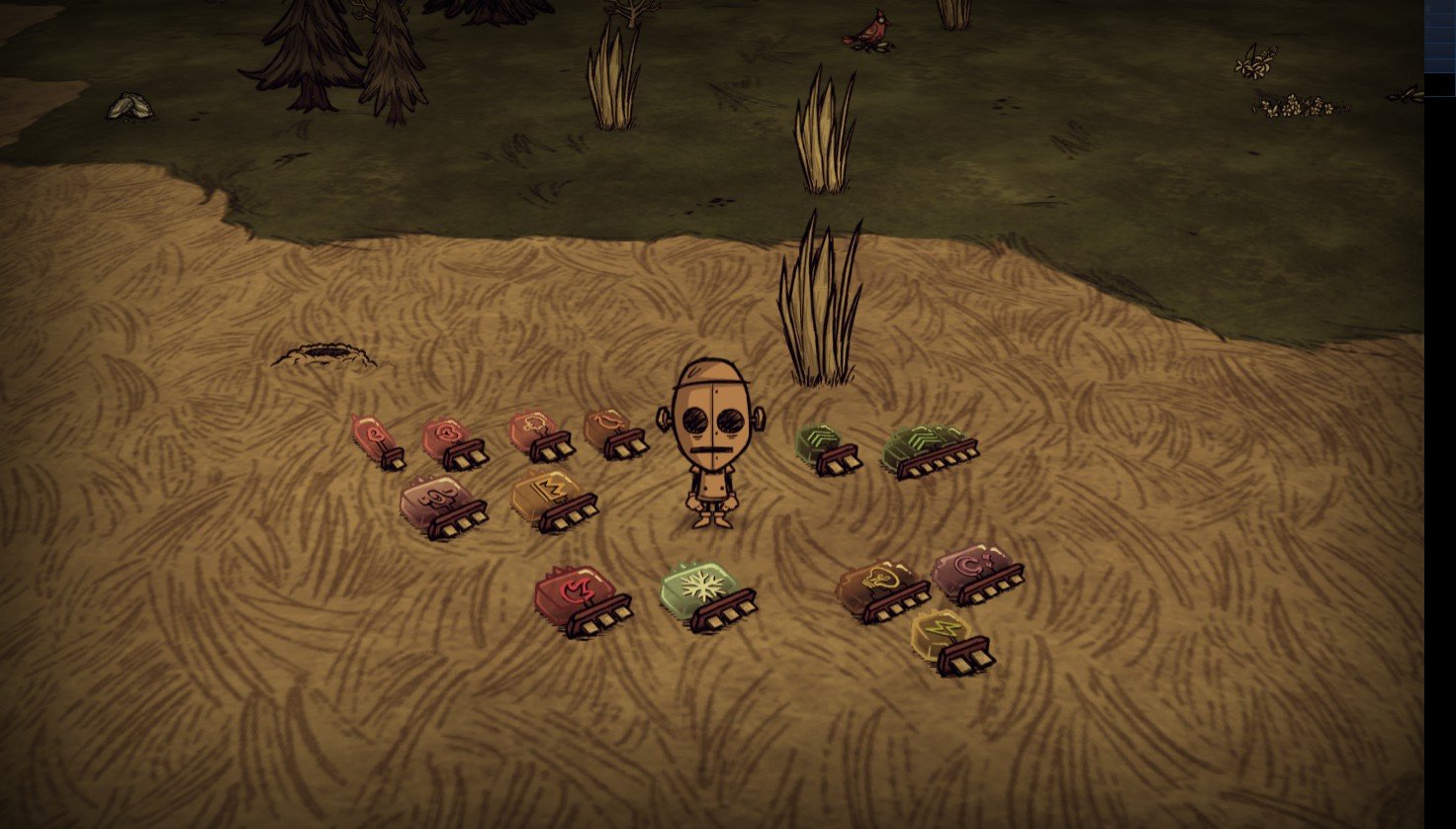 Testing the early version of the WX-78 rework on Don't Starve Together. —  Hive