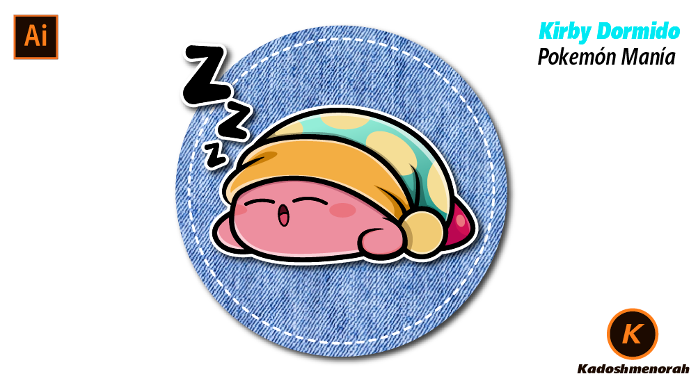 Kawaii art for kids: Drawing Kirby Sleeping │Arte kawaii para niños:  Dibujando a Kirby Durmiendo [ING - SPA] — Hive
