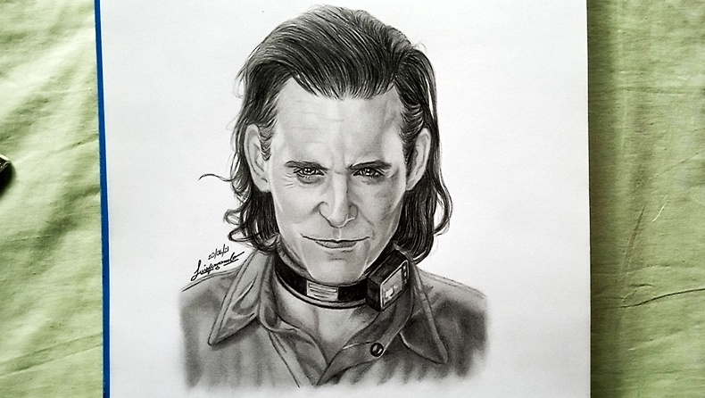  Dibujo de Loki (Tom Hiddleston)