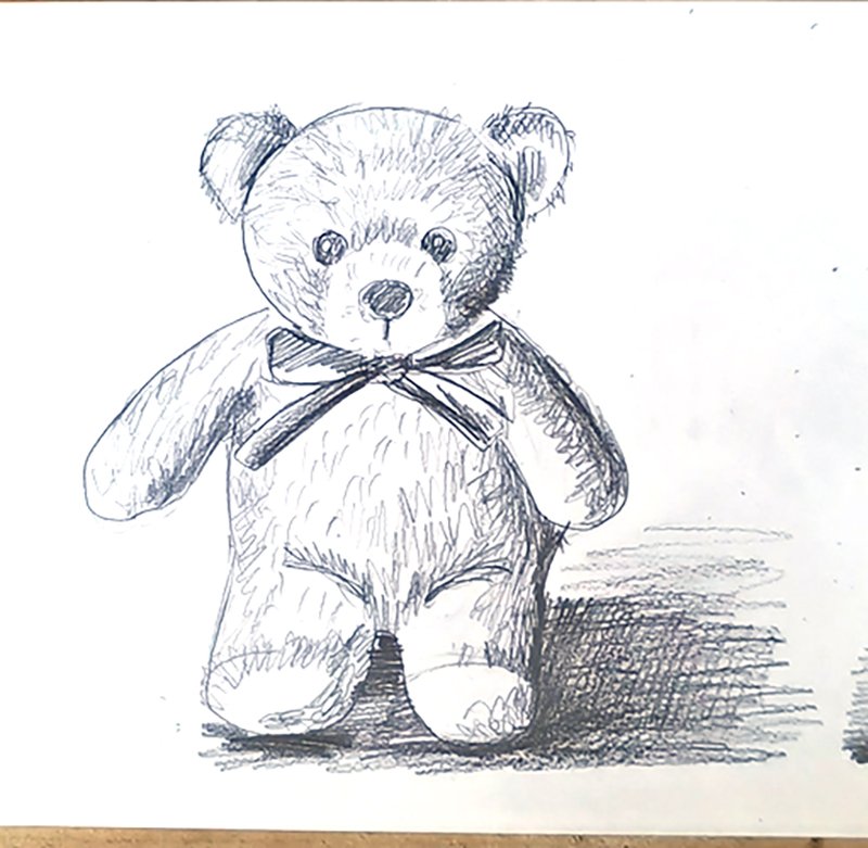 Hand drawn isolated Teddy bear. Doodle vector... - Stock Illustration  [93140596] - PIXTA