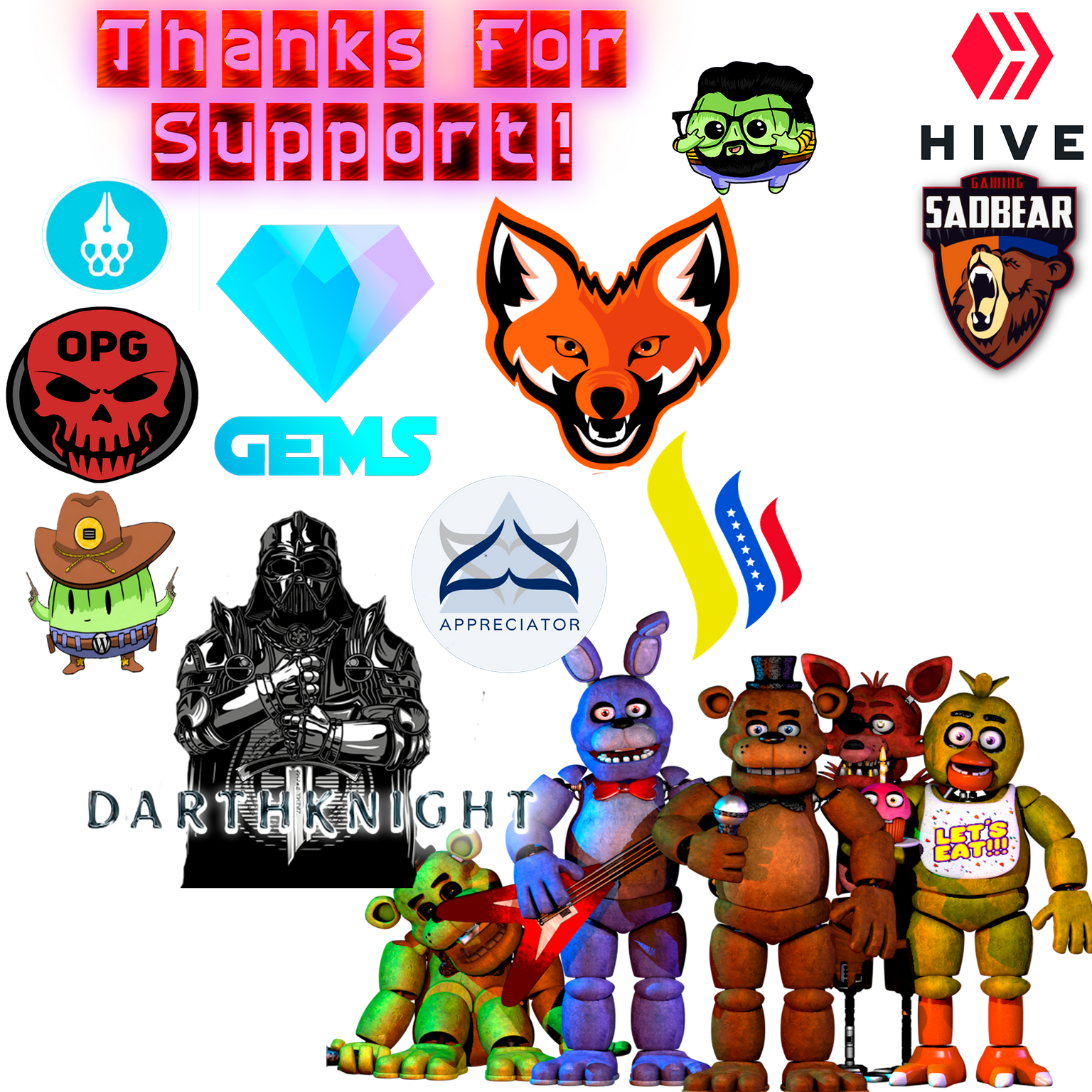 O meu supremo iceberg de Five Nights at Freddy's, mas devo dizer que sem  querer eu digitei muitos nomes errados por falta de atenção na hora de  fazer o iceberg, sinto muito 