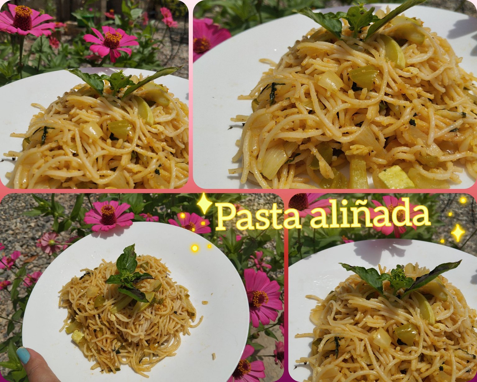 Delicious spaghetti with vegetables