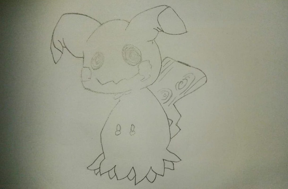 👻 Drawing Mimikyu, Dibujando a Mimikyu POKEMON ART [ESP, ENG]