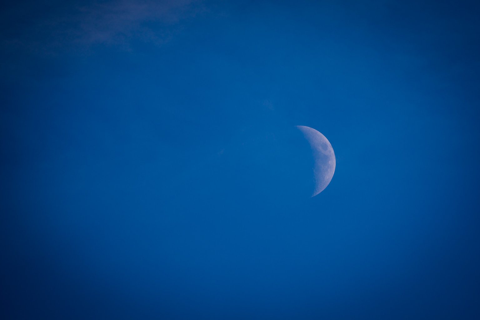 The moon during the day