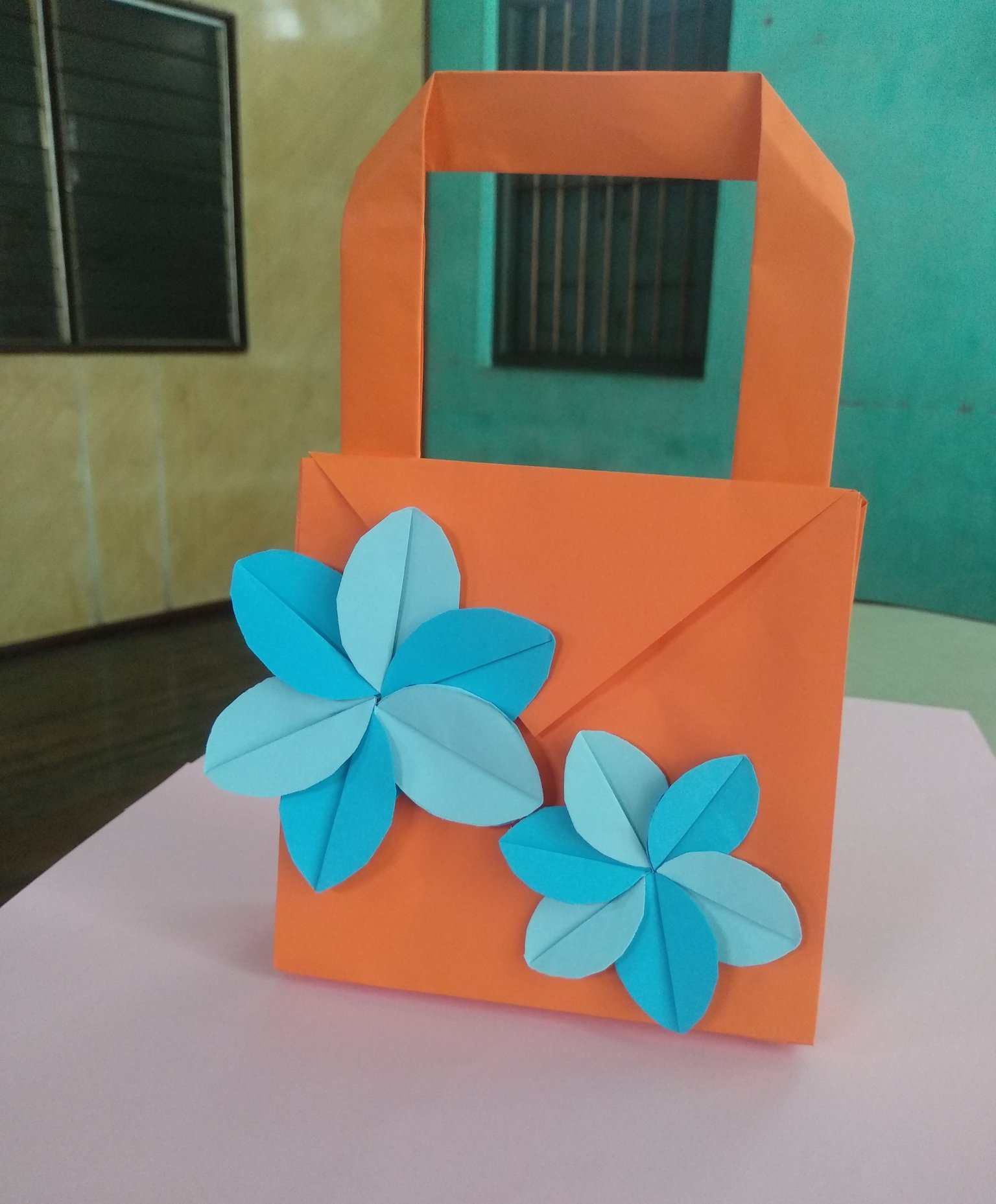 Origami Gift Bag with Two Flowers — Hive