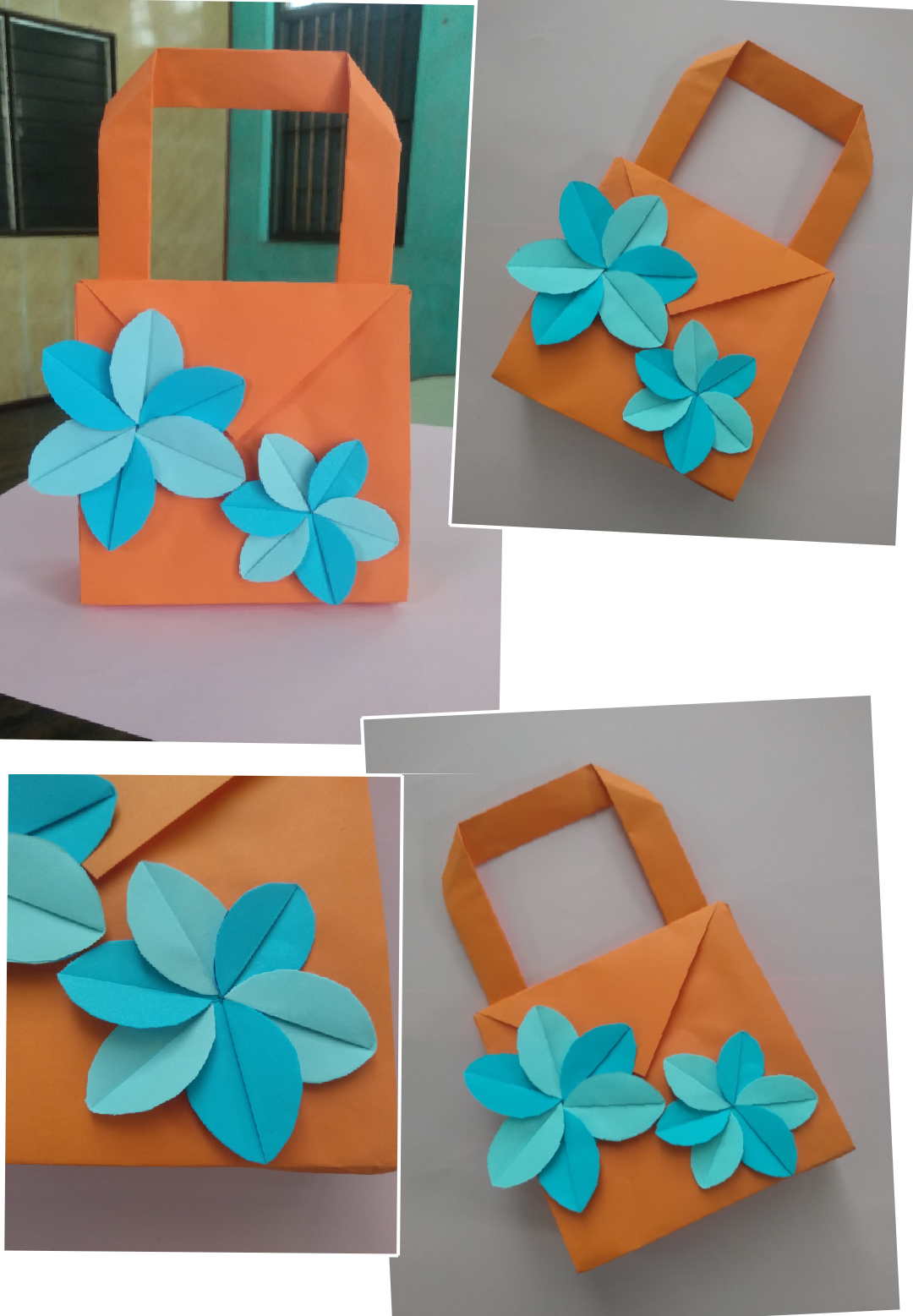 Origami Gift Bag with Two Flowers — Hive