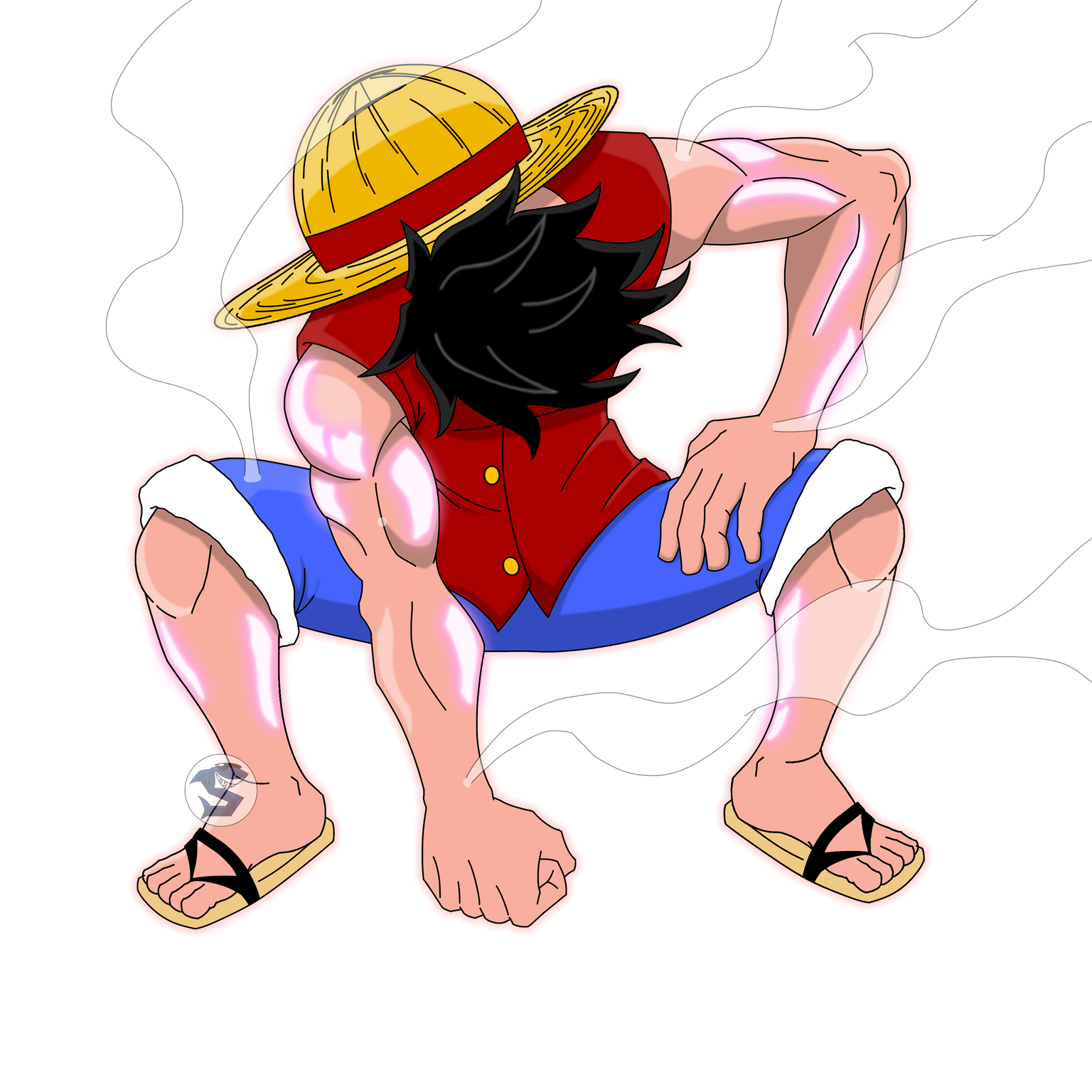 one piece luffy gear second drawing