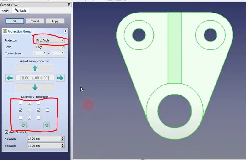 How to use Multi View in FreeCAD Drawing — Hive
