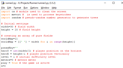 Turn-based runner in Python — Hive