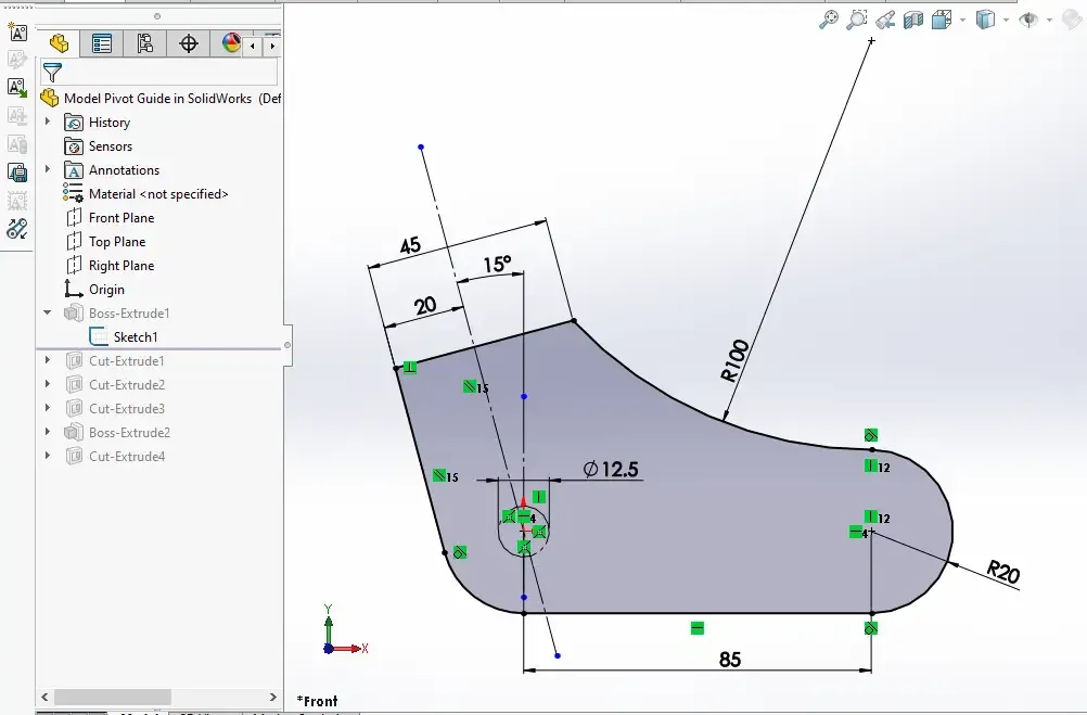Pivot Solid Model Pivot Guide in SolidWorks | PeakD