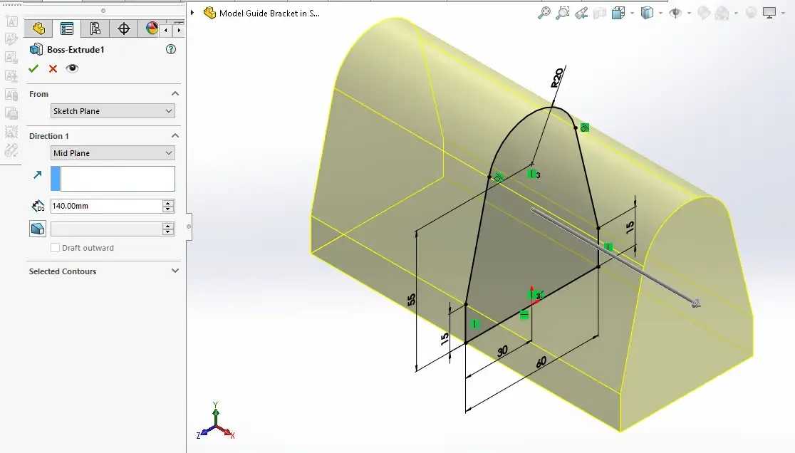 Solidworks Bracket Model Tutorial Model Guide Bracket in SolidWorks | PeakD
