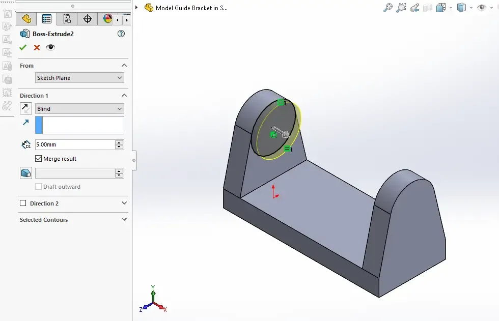 Solidworks Bracket Model Tutorial Model Guide Bracket in SolidWorks | PeakD