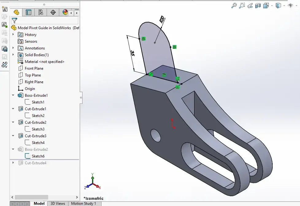 Pivot Solid Model Pivot Guide in SolidWorks | PeakD