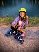 @flowerbaby and I went neon night skating on the boulevard
