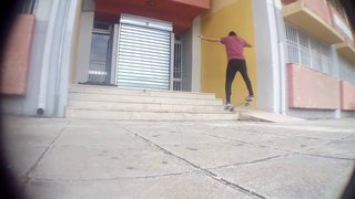 Clean Monday trick || 50-50 grind ollie manual (out) in a ramp