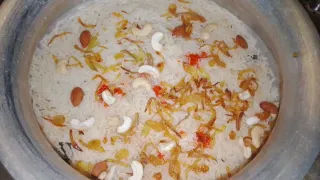 Homemade mutton kacchi biriyani.