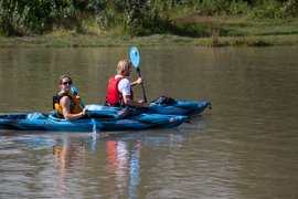 Kayaks at Weaselhead Natural Area