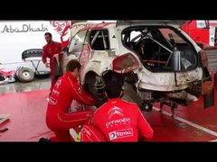 What six mechanics can do on a rally car in thirty minutes