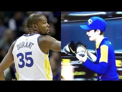 Kevin Durant Makes Young Warriors Fan CRY
