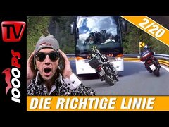 Teil 2.  1000PS TV Motorradfahren lernen ..  Die richtige Linie auf der Landstraße