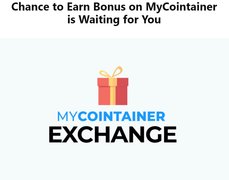 A chance to win a bonus on MyCointainer awaits you