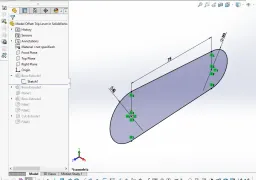 Model Offset Trip Lever in SolidWorks