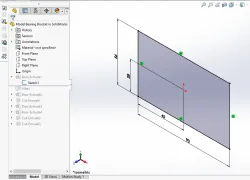 Model Bearing Bracket in SolidWorks