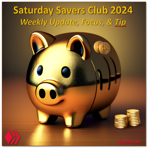 Saturday Savers Club:  Week 5